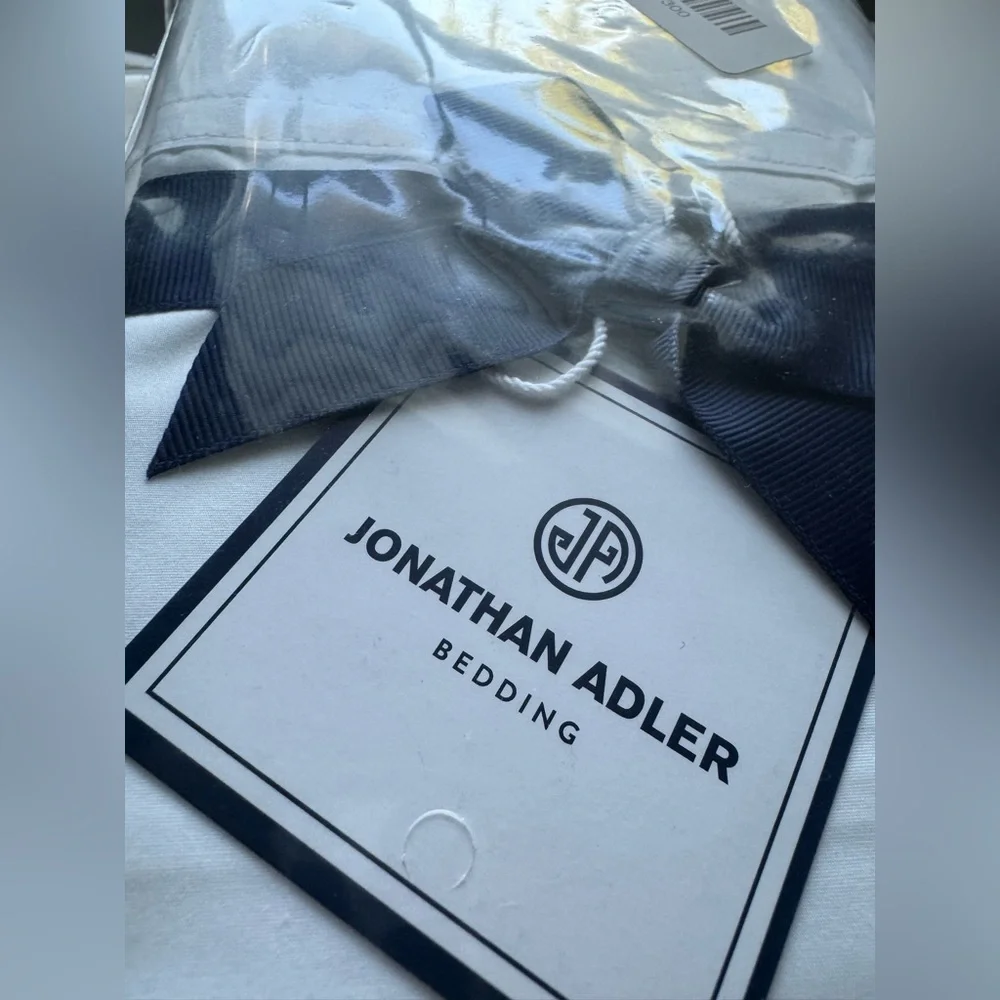 Jonathan Adler White Percale Pillowcases set of 2 white standard